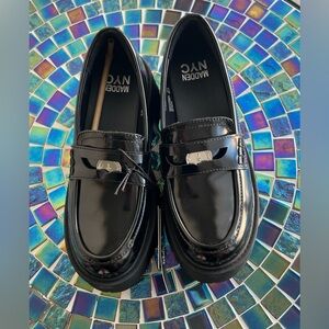 Madden NYC Women’s Platform Lug Sole Coin Loafers In Black